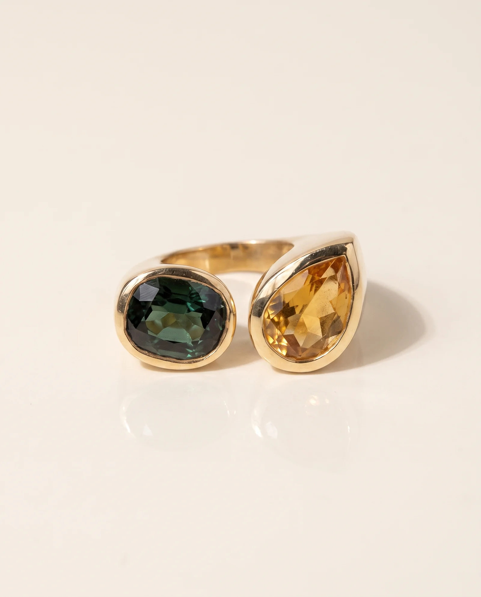 Duo Forêt & Miel, toi & moi or jaune, pièce unique MILLE 618 N° 011
