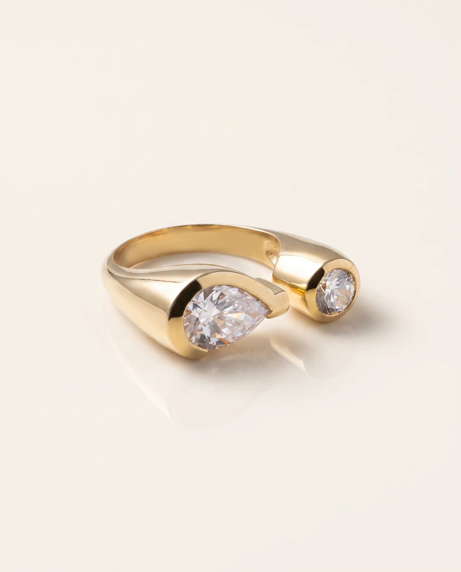 Duo Goutte & Lune, toi & moi or jaune, pièce unique MILLE 618 N° 015