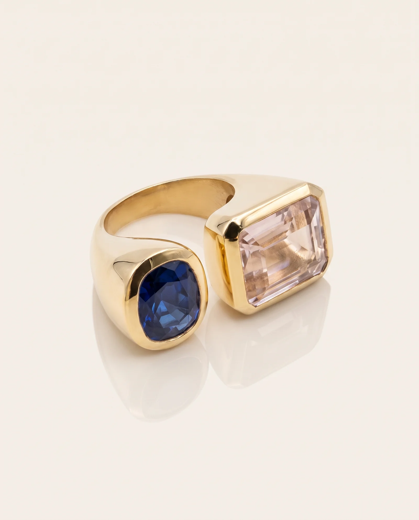 Duo Nuit & Rosée, toi & moi or jaune, pièce unique MILLE 618 N° 013