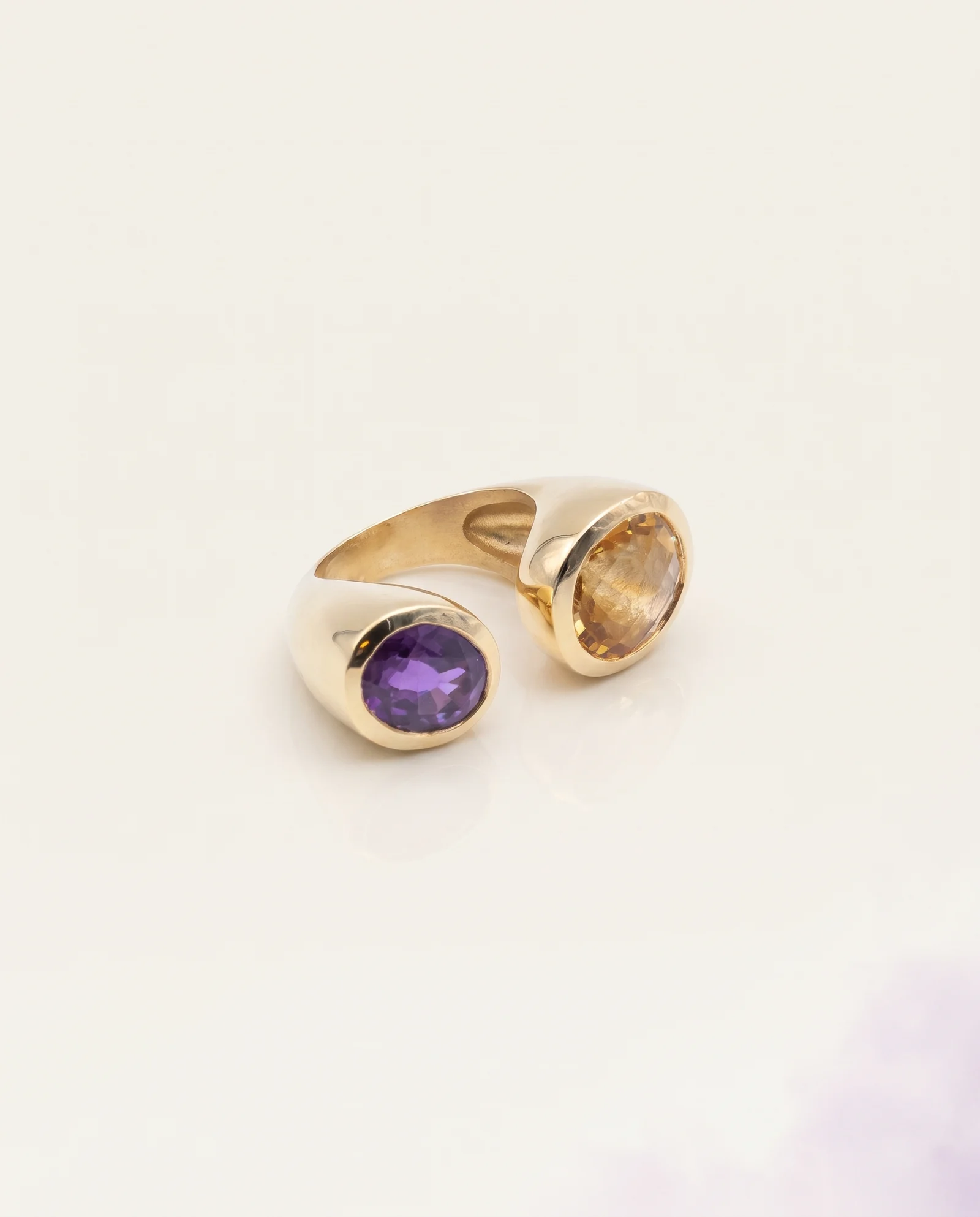 Duo Prune & Soleil, toi & moi or jaune, pièce unique MILLE 618 N° 010