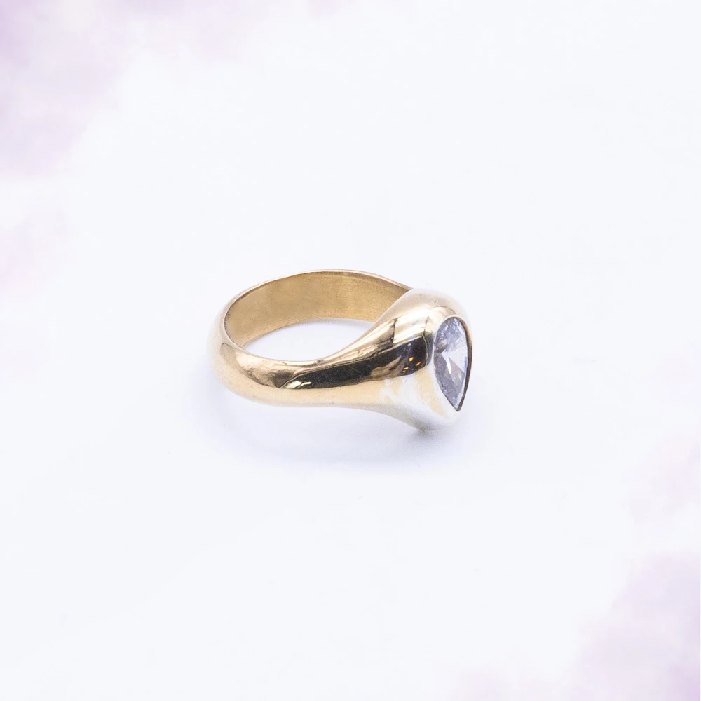 Éclat d'Or, bague or jaune, pièce unique MILLE 618 N° 016 — photo d'atelier d'origine