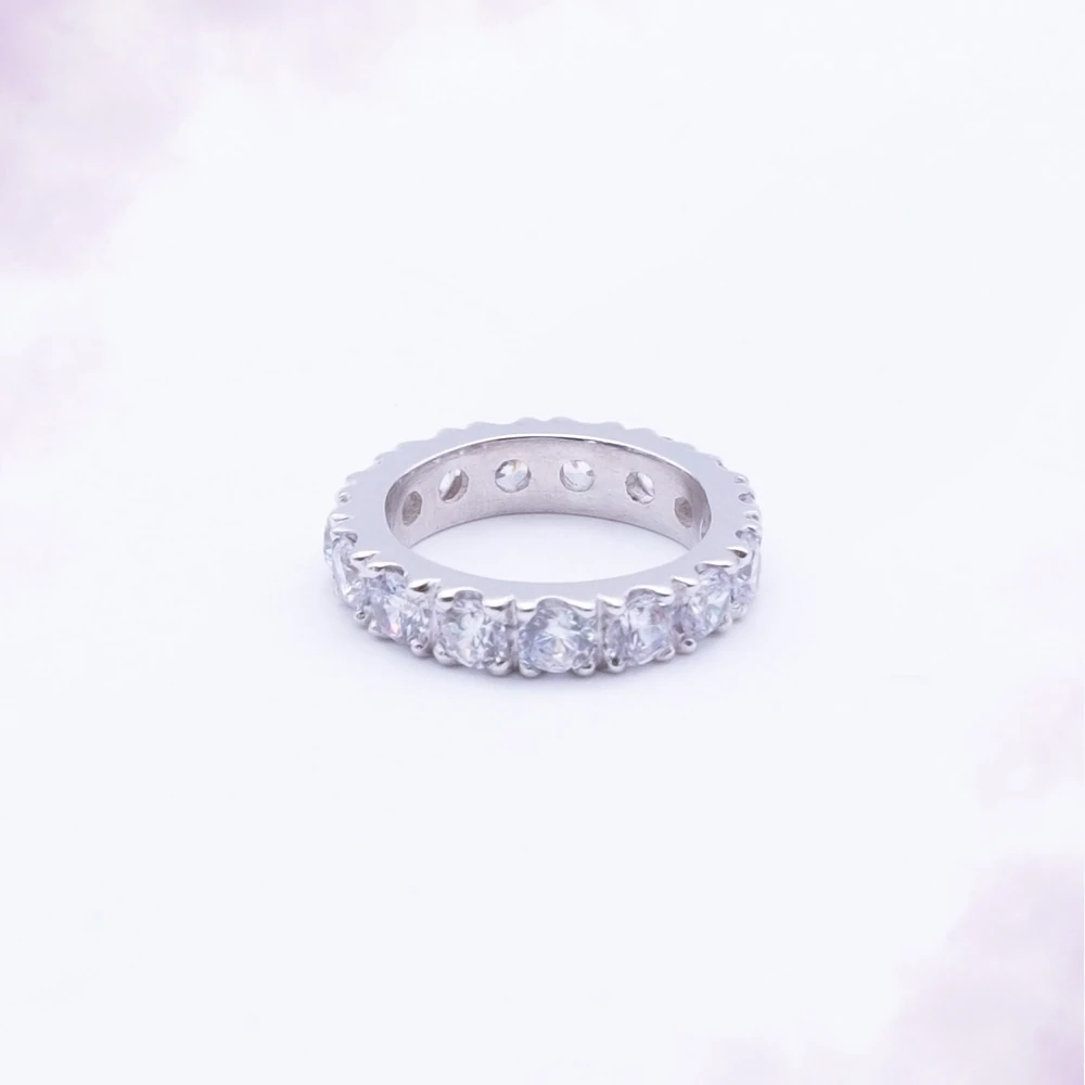Éternité, alliance métal blanc, pièce unique MILLE 618 N° 020 — photo d'atelier d'origine